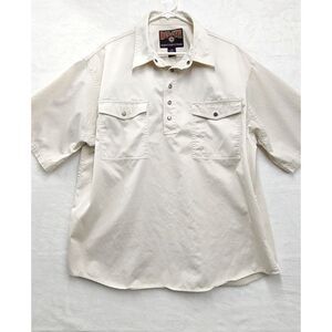 Duluth Trading Co‎ Shirt Men's XL White Outdoor Workwear Short Sleeve